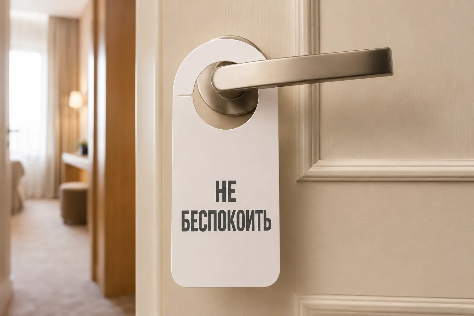Дорхенгеры — образец смежной услуги, кадр 3; Дорхенгер с надписью «Не беспокоить» на ручке двери, ПЕЧАТЬ32, заказ с получением в Подольске, «Купоны»